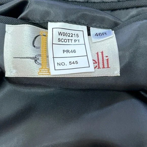 Petrocelli Men's Scott Black Blazer Size:46R